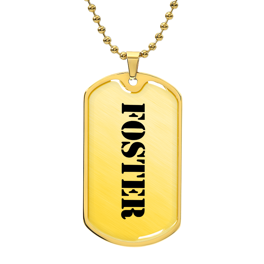 Foster - 18k Gold Finished Luxury Dog Tag Necklace