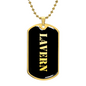 Lavern v2 - 18k Gold Finished Luxury Dog Tag Necklace
