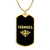 Veronica v02a - 18k Gold Finished Luxury Dog Tag Necklace