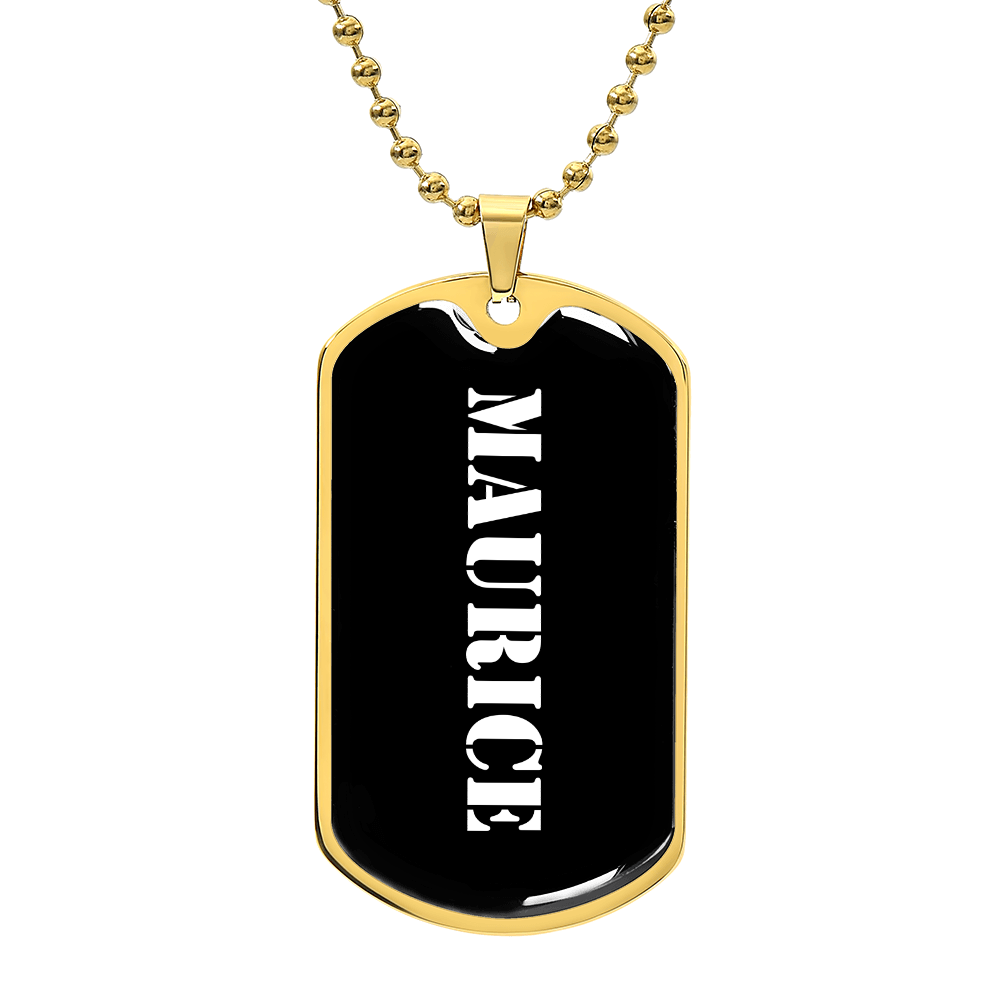 Maurice v3 - 18k Gold Finished Luxury Dog Tag Necklace