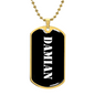 Damian v3 - 18k Gold Finished Luxury Dog Tag Necklace