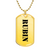 Rubin - 18k Gold Finished Luxury Dog Tag Necklace