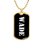 Wade v3 - 18k Gold Finished Luxury Dog Tag Necklace