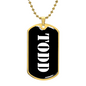 Todd v3 - 18k Gold Finished Luxury Dog Tag Necklace