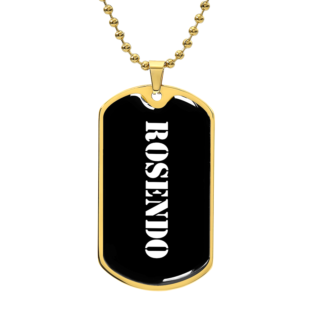 Rosendo v3 - 18k Gold Finished Luxury Dog Tag Necklace