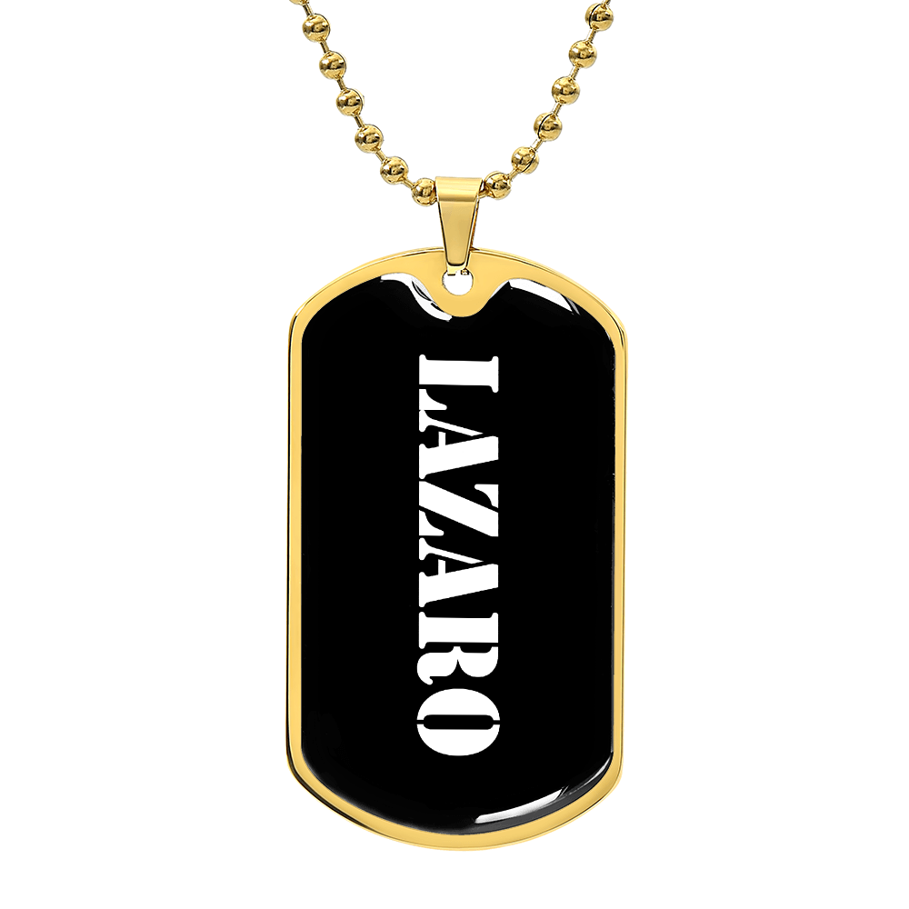 Lazaro v3 - 18k Gold Finished Luxury Dog Tag Necklace