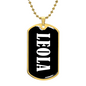 Leola v03 - 18k Gold Finished Luxury Dog Tag Necklace
