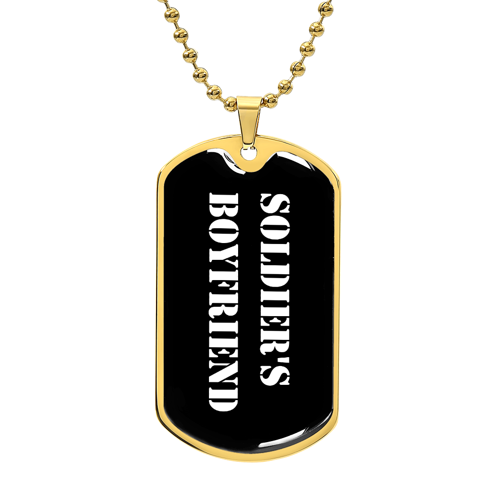 Soldier's Boyfriend v3 - 18k Gold Finished Luxury Dog Tag Necklace