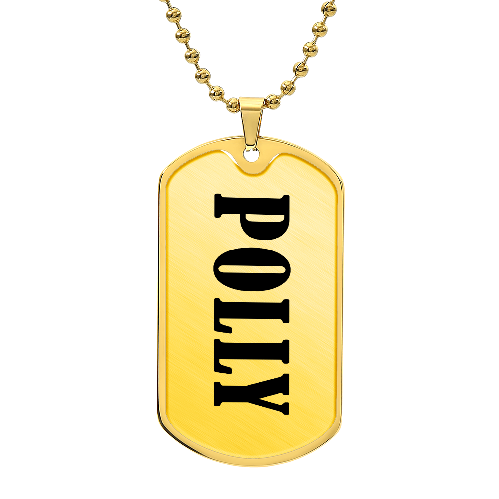 Polly v01 - 18k Gold Finished Luxury Dog Tag Necklace