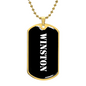 Winston v3 - 18k Gold Finished Luxury Dog Tag Necklace