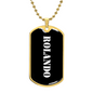 Rolando v3 - 18k Gold Finished Luxury Dog Tag Necklace