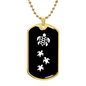 Mama Turtle With 3 Hatchlings v3 - 18k Gold Finished Luxury Dog Tag Necklace