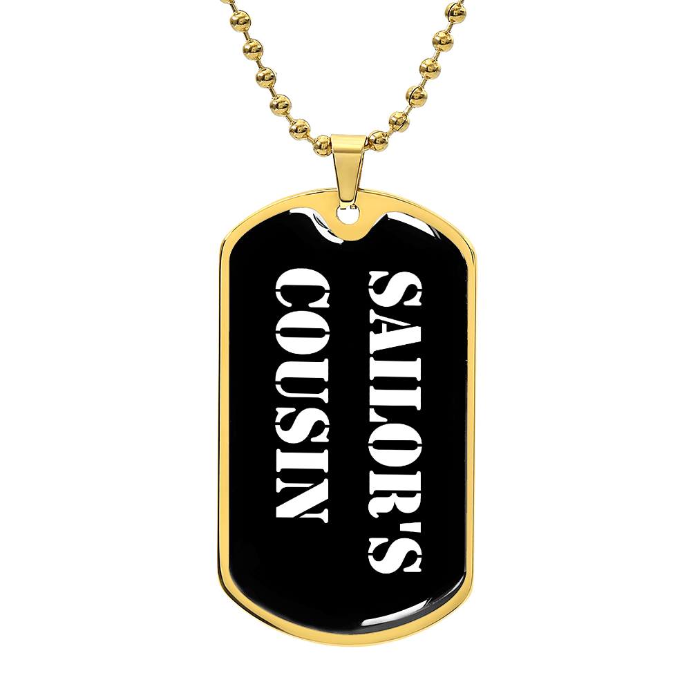 Sailor's Cousin v3 - 18k Gold Finished Luxury Dog Tag Necklace