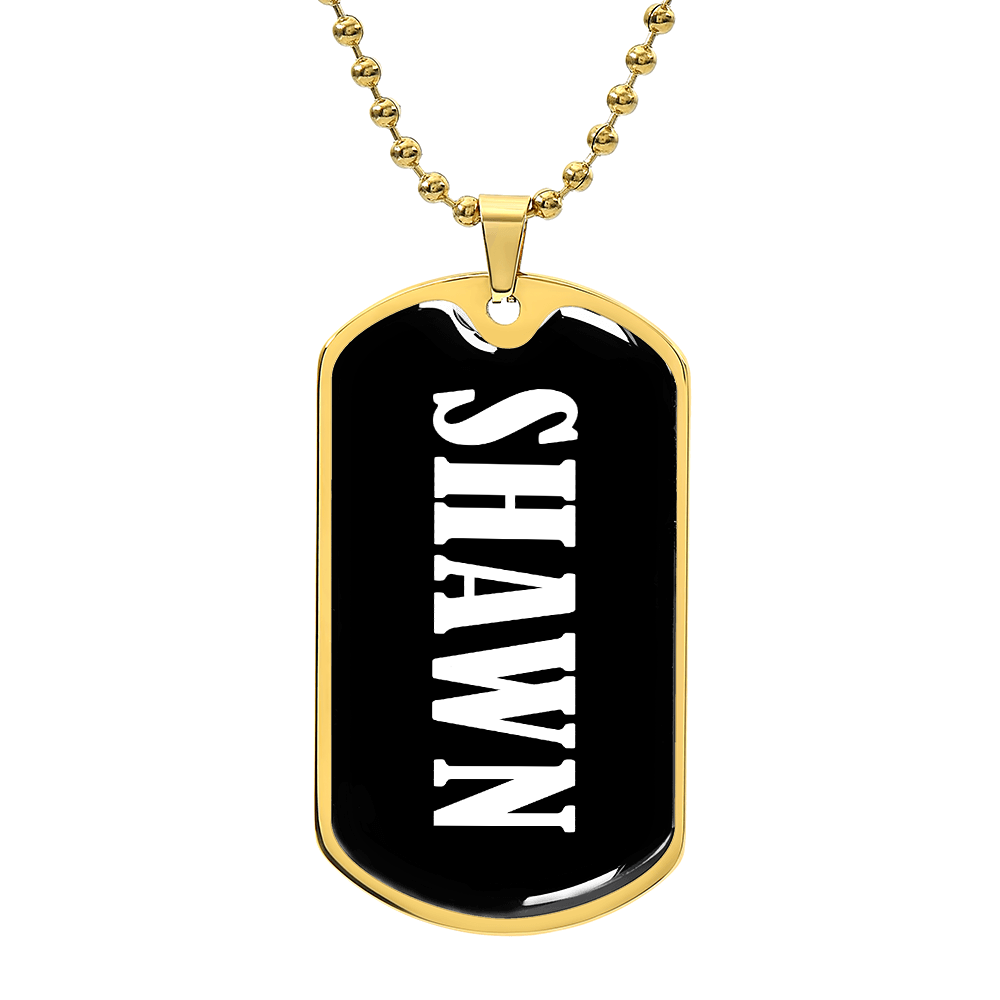 Shawn v03 - 18k Gold Finished Luxury Dog Tag Necklace