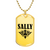 Sally v01a - 18k Gold Finished Luxury Dog Tag Necklace