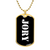 Jory v3 - 18k Gold Finished Luxury Dog Tag Necklace