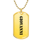 Giovanni - 18k Gold Finished Luxury Dog Tag Necklace