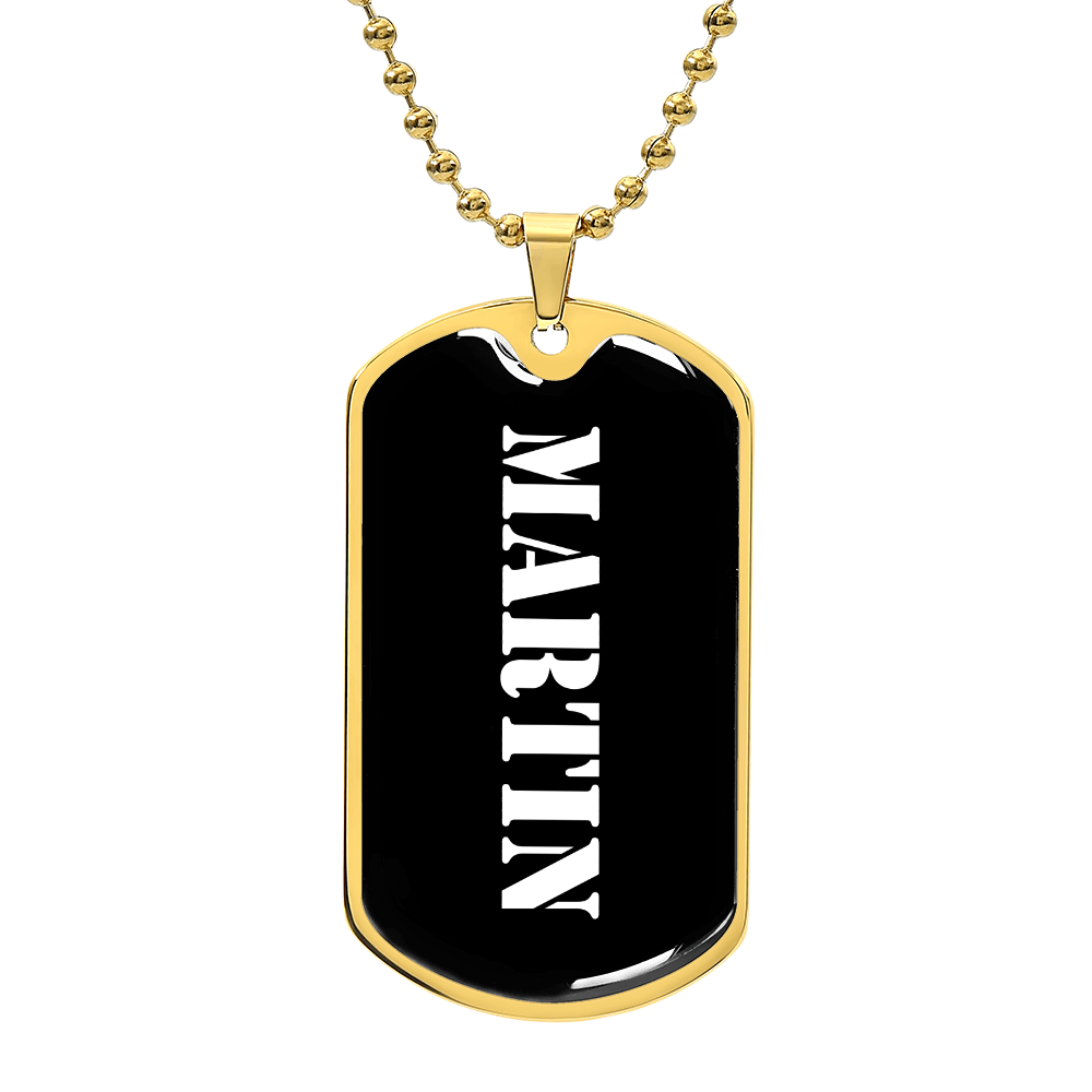 Martin v3 - 18k Gold Finished Luxury Dog Tag Necklace