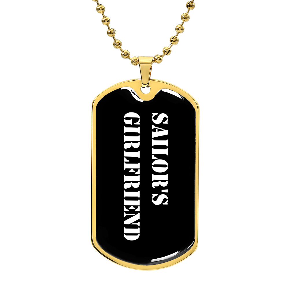 Sailor's Girlfriend v3 - 18k Gold Finished Luxury Dog Tag Necklace