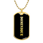 Dominique v2 - 18k Gold Finished Luxury Dog Tag Necklace