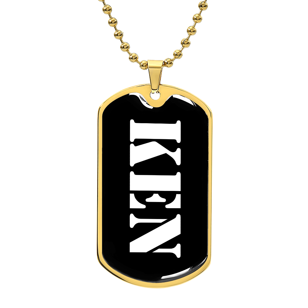 Ken v3 - 18k Gold Finished Luxury Dog Tag Necklace