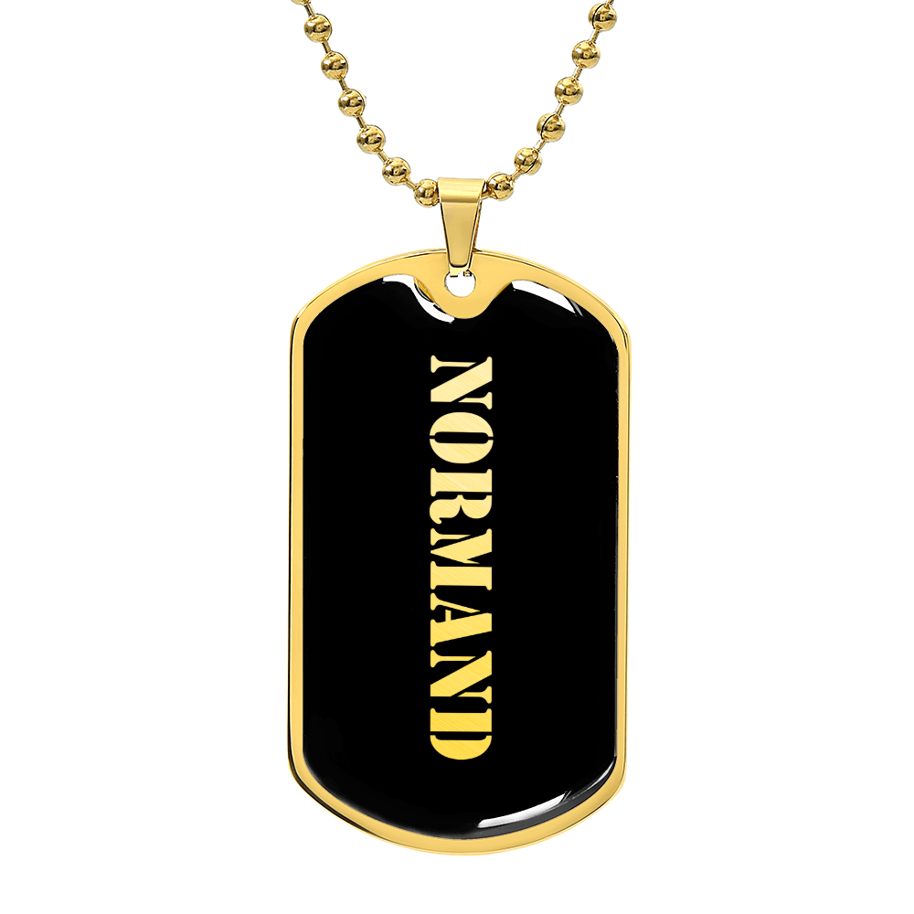 Normand v2 - 18k Gold Finished Luxury Dog Tag Necklace