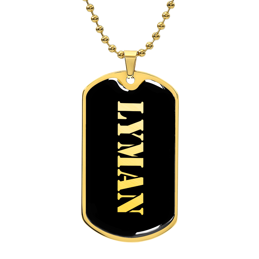 Lyman v2 - 18k Gold Finished Luxury Dog Tag Necklace