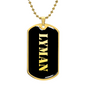 Lyman v2 - 18k Gold Finished Luxury Dog Tag Necklace