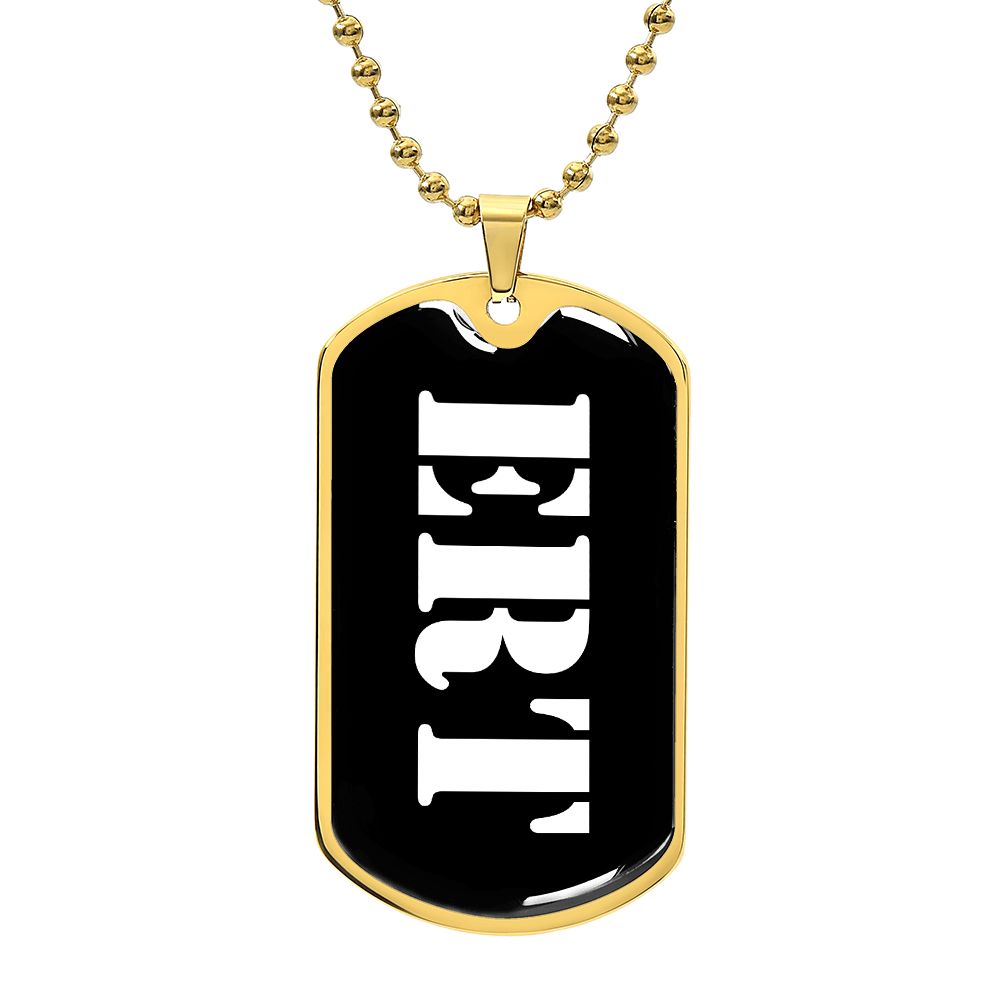 Ert v3 - 18k Gold Finished Luxury Dog Tag Necklace