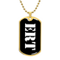 Ert v3 - 18k Gold Finished Luxury Dog Tag Necklace