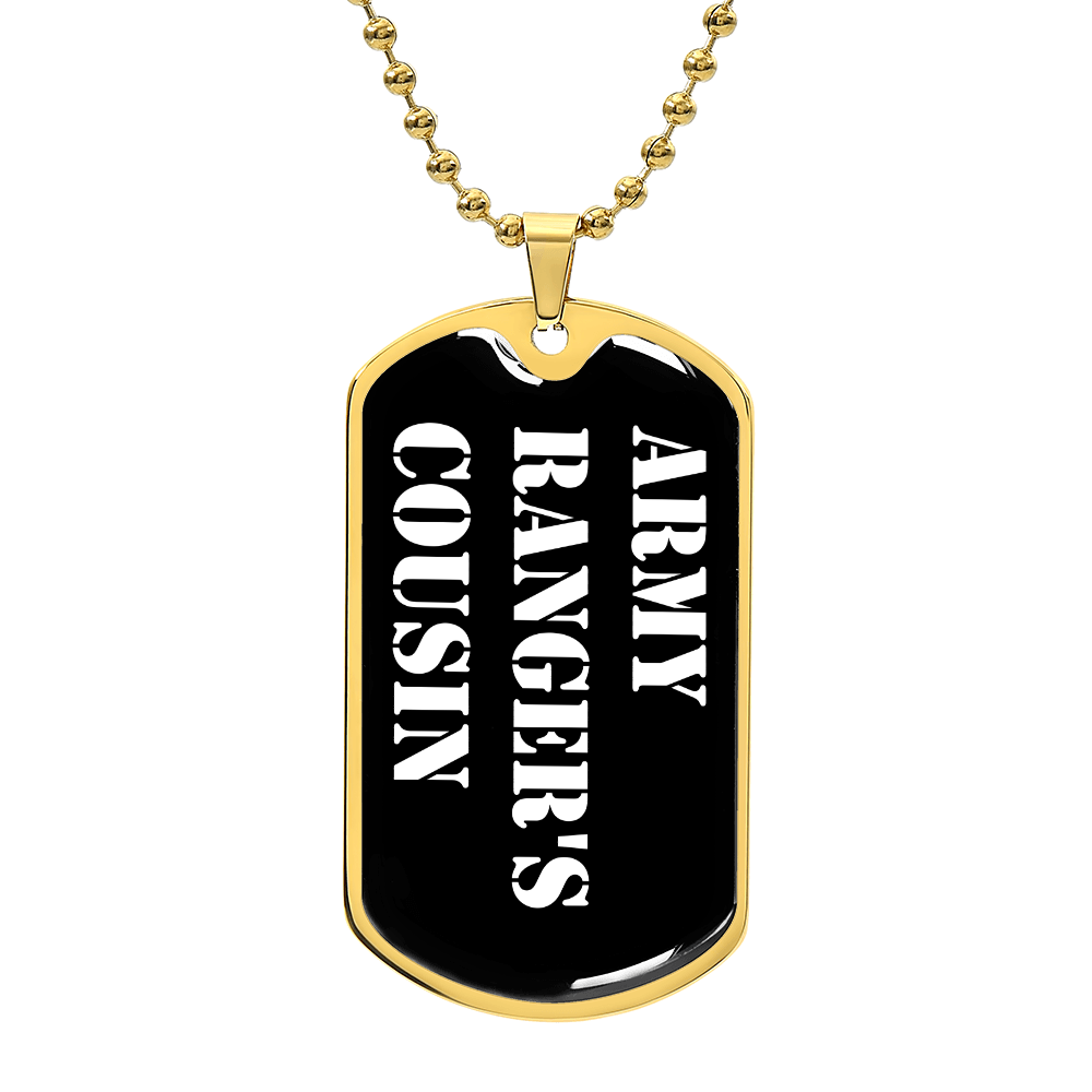 Army Ranger's Cousin v3 - 18k Gold Finished Luxury Dog Tag Necklace