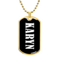 Karyn v03 - 18k Gold Finished Luxury Dog Tag Necklace