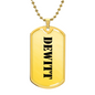 Dewitt - 18k Gold Finished Luxury Dog Tag Necklace