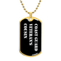 Coast Guard Veteran's Cousin v3 - 18k Gold Finished Luxury Dog Tag Necklace