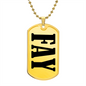 Fay v01 - 18k Gold Finished Luxury Dog Tag Necklace