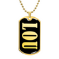 Lou v02 - 18k Gold Finished Luxury Dog Tag Necklace