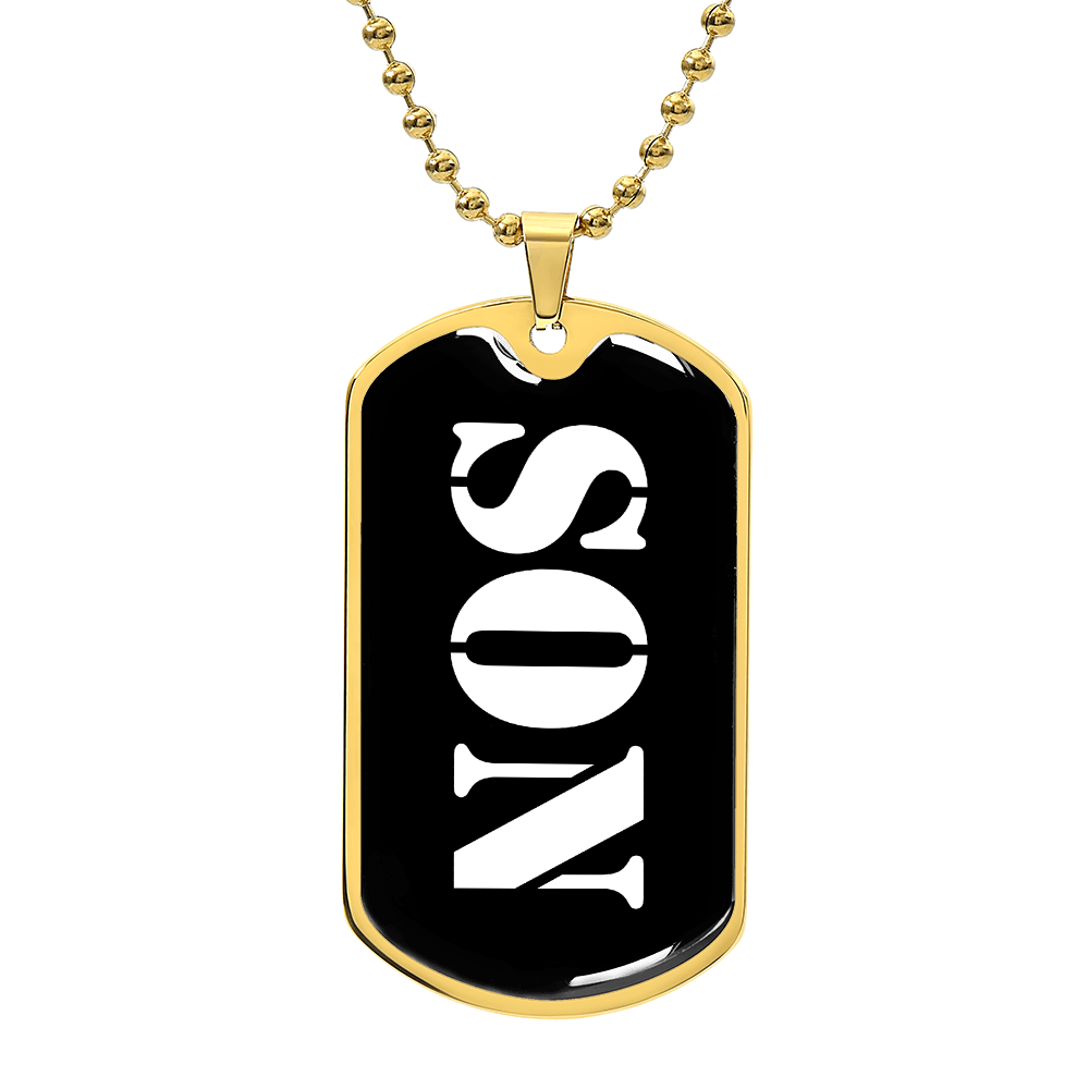 Son v3 - 18k Gold Finished Luxury Dog Tag Necklace