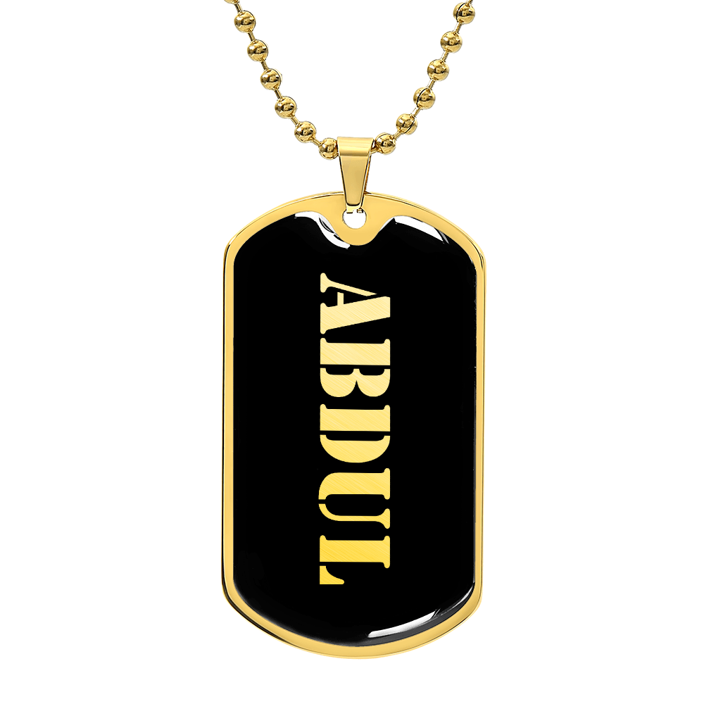 Abdul v2 - 18k Gold Finished Luxury Dog Tag Necklace