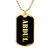 Abdul v2 - 18k Gold Finished Luxury Dog Tag Necklace