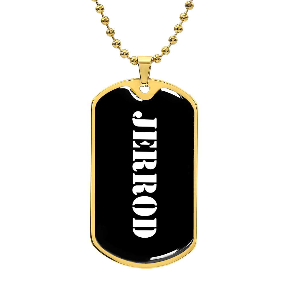 Jerrod v3 - 18k Gold Finished Luxury Dog Tag Necklace