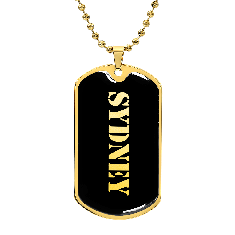 Sydney v2 - 18k Gold Finished Luxury Dog Tag Necklace