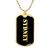 Sydney v2 - 18k Gold Finished Luxury Dog Tag Necklace