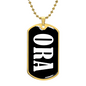 Ora v03 - 18k Gold Finished Luxury Dog Tag Necklace