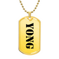 Yong - 18k Gold Finished Luxury Dog Tag Necklace