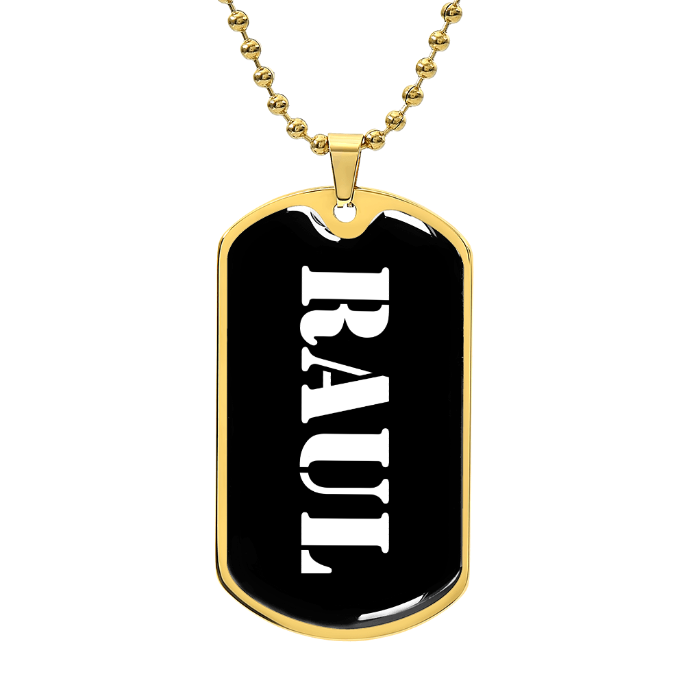 Raul v3 - 18k Gold Finished Luxury Dog Tag Necklace