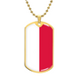 Polish Flag - 18k Gold Finished Luxury Dog Tag Necklace