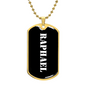 Raphael v3 - 18k Gold Finished Luxury Dog Tag Necklace