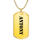 Antony - 18k Gold Finished Luxury Dog Tag Necklace