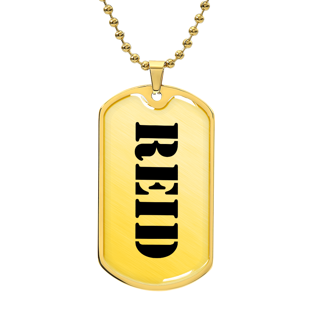 Reid - 18k Gold Finished Luxury Dog Tag Necklace