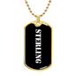 Sterling v3 - 18k Gold Finished Luxury Dog Tag Necklace